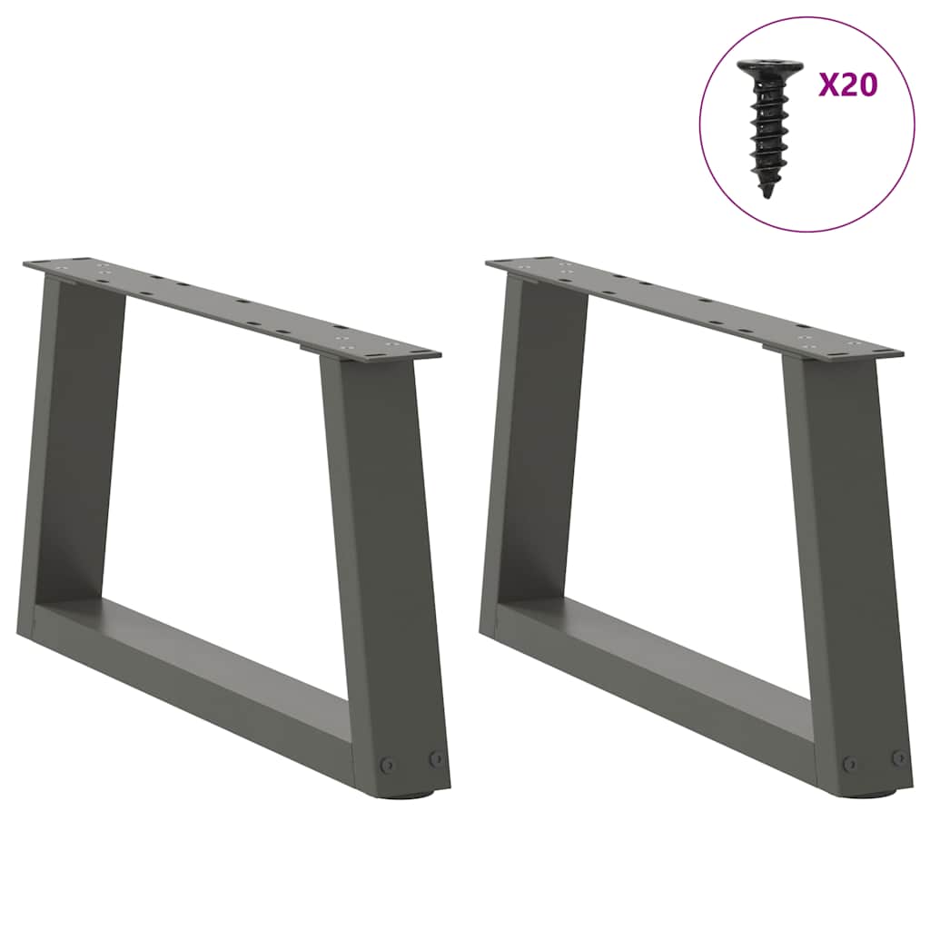 Coffee Table Legs V-Shape 2 pcs Anthracite 50x(30-31.3) cm Steel