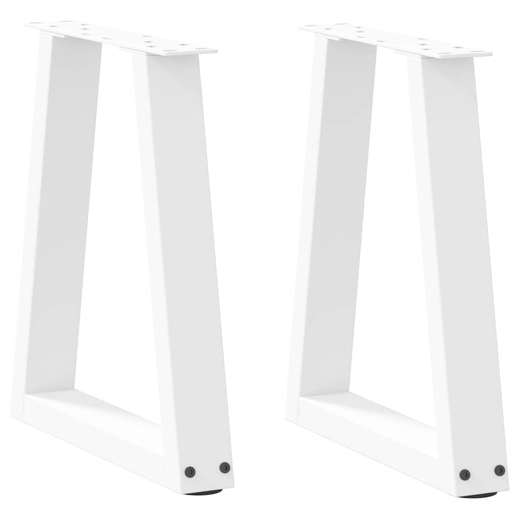 Coffee Table Legs V-Shape 2 pcs White 28x(42-43.3) cm Steel