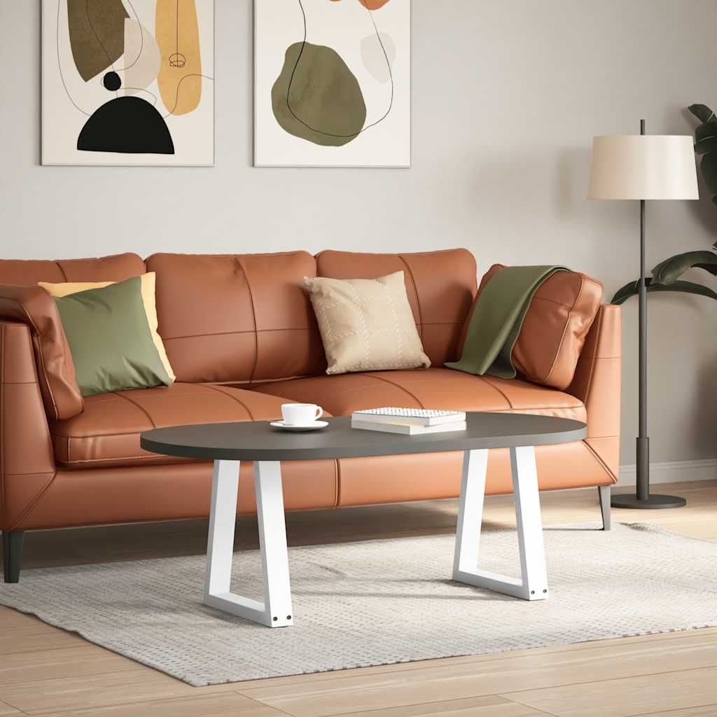 Coffee Table Legs V-Shape 2 pcs White 28x(42-43.3) cm Steel