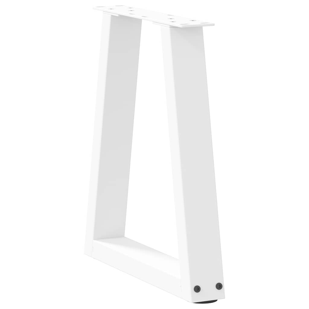 Coffee Table Legs V-Shape 2 pcs White 28x(42-43.3) cm Steel
