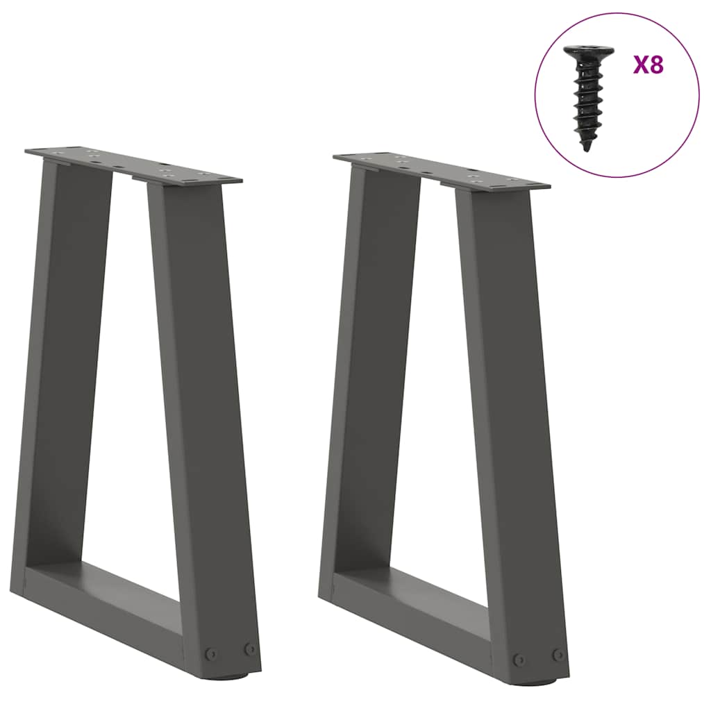 Coffee Table Legs V-Shape 2 pcs Anthracite 28x(42-43.3) cm Steel