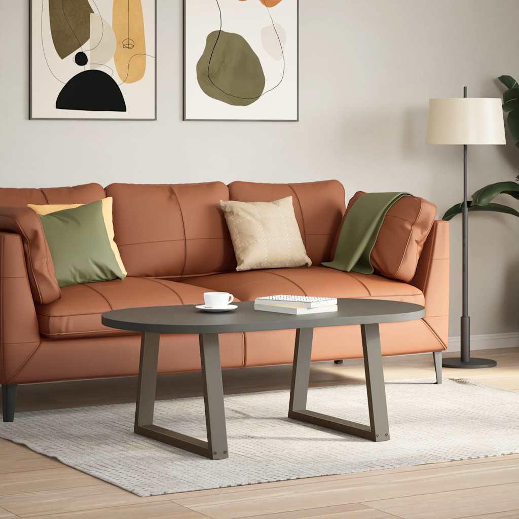 Coffee Table Legs V-Shape 2 pcs Natural Steel 50x(42-43.3) cm Steel