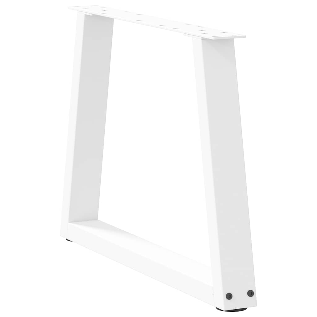 Coffee Table Legs V-Shape 2 pcs White 60x(42-43.3) cm Steel
