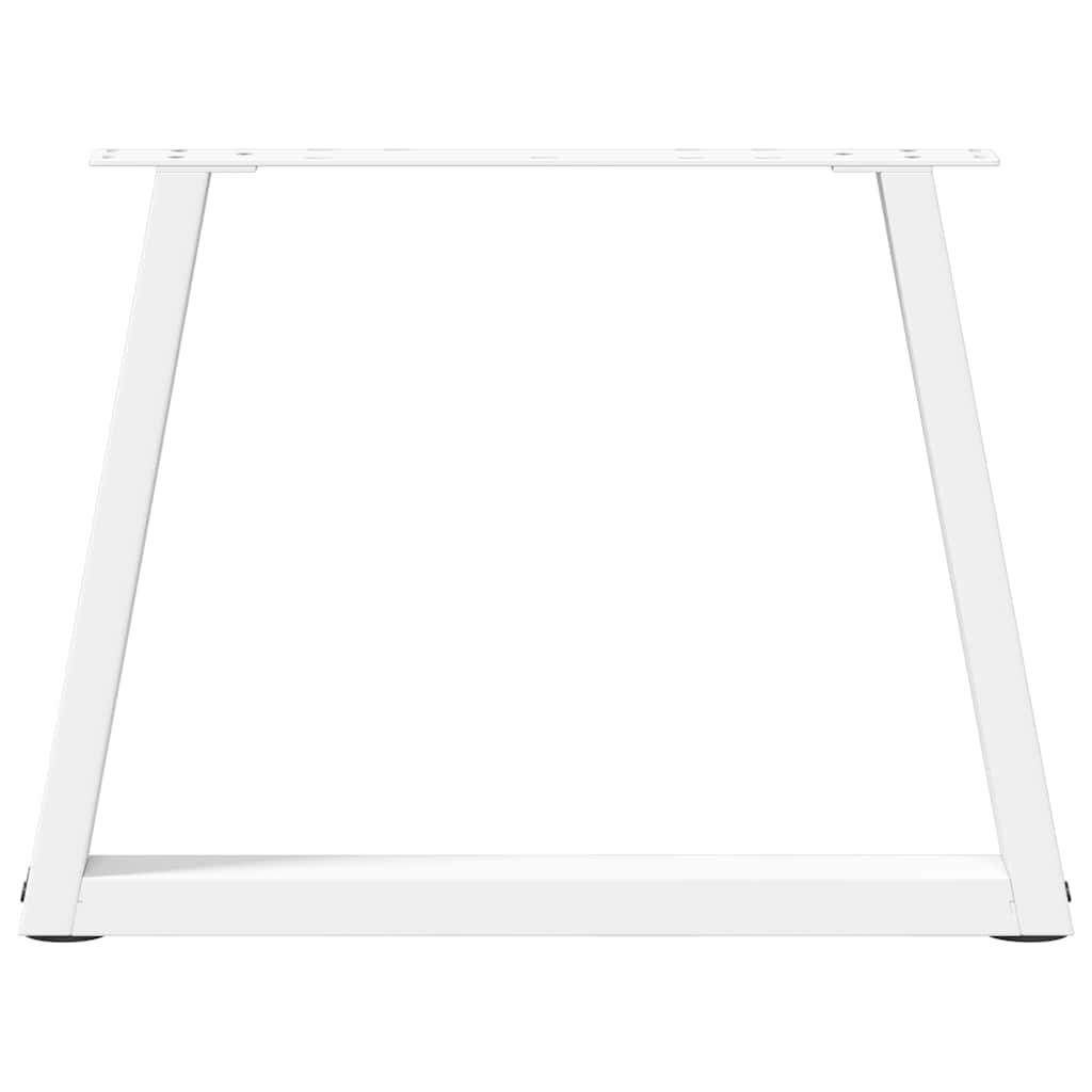Coffee Table Legs V-Shape 2 pcs White 60x(42-43.3) cm Steel