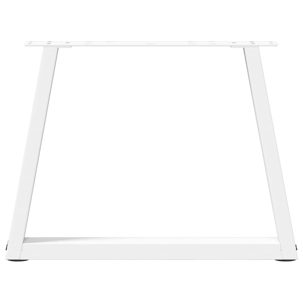 Coffee Table Legs V-Shape 2 pcs White 70x(42-43.3) cm Steel