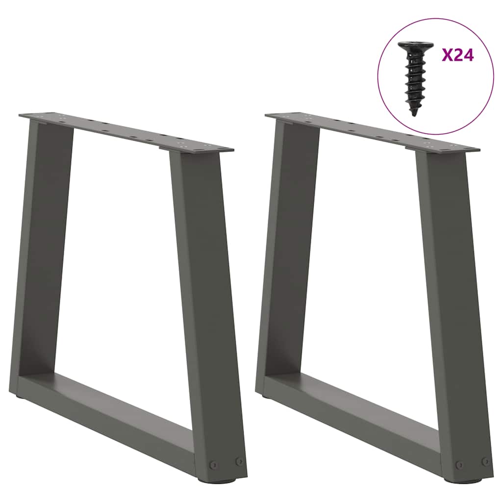 Coffee Table Legs V-Shape 2 pcs Anthracite 70x(42-43.3) cm Steel