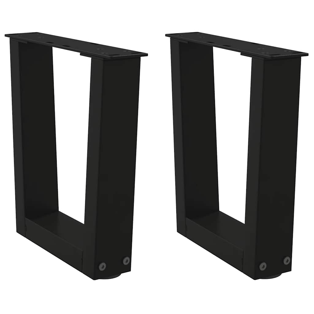 Coffee Table Legs V-Shape 2 pcs Black 30x(30-31.3) cm Steel