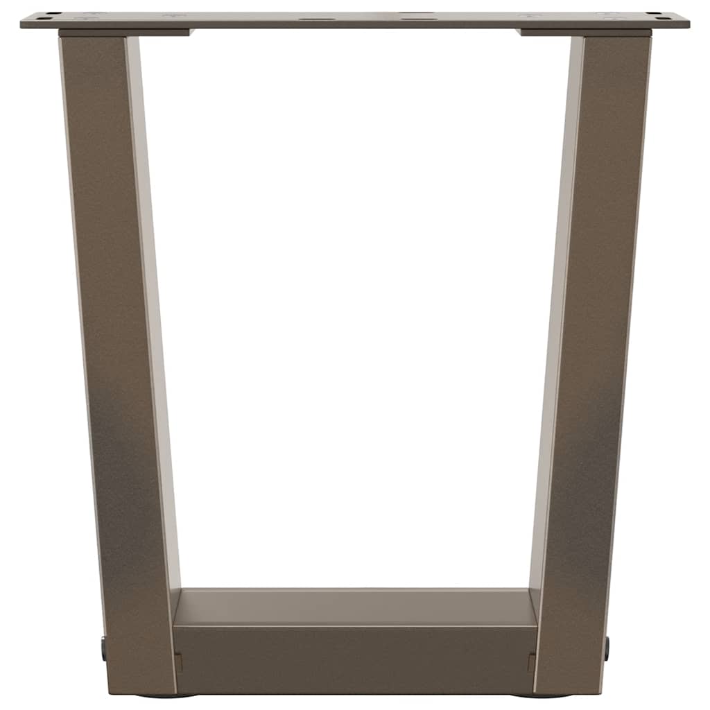 Coffee Table Legs V-Shape 2 pcs Natural Steel 30x(30-31.3) cm Steel
