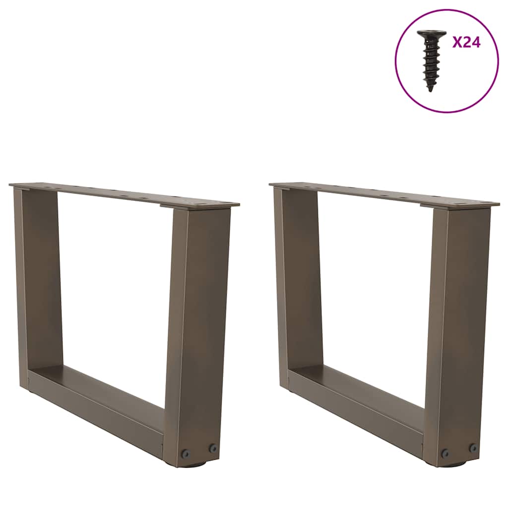 Coffee Table Legs V-Shape 2 pcs Natural Steel 50x(30-31.3) cm Steel