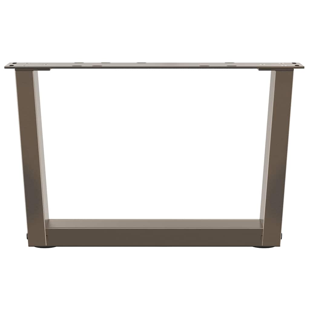 Coffee Table Legs V-Shape 2 pcs Natural Steel 50x(30-31.3) cm Steel
