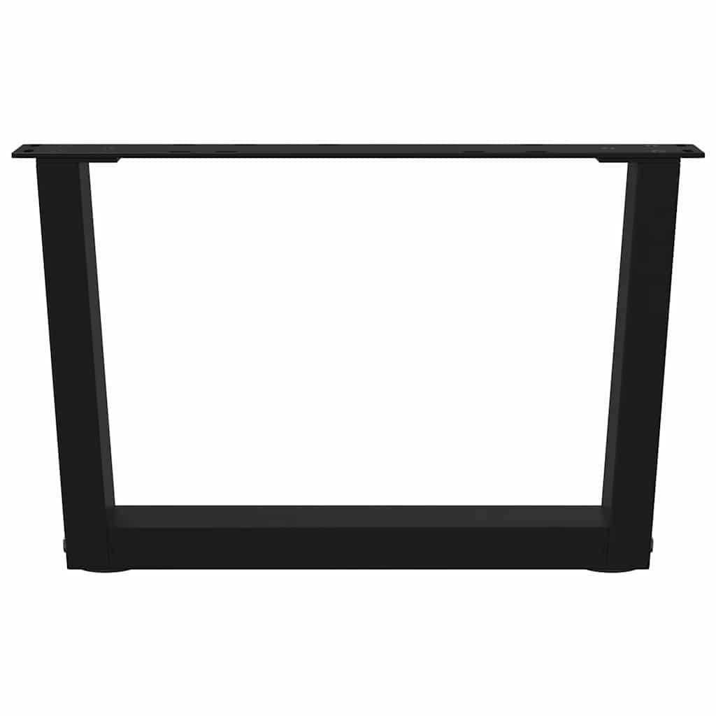Coffee Table Legs V-Shape 2 pcs Black 60x(30-31.3) cm Steel