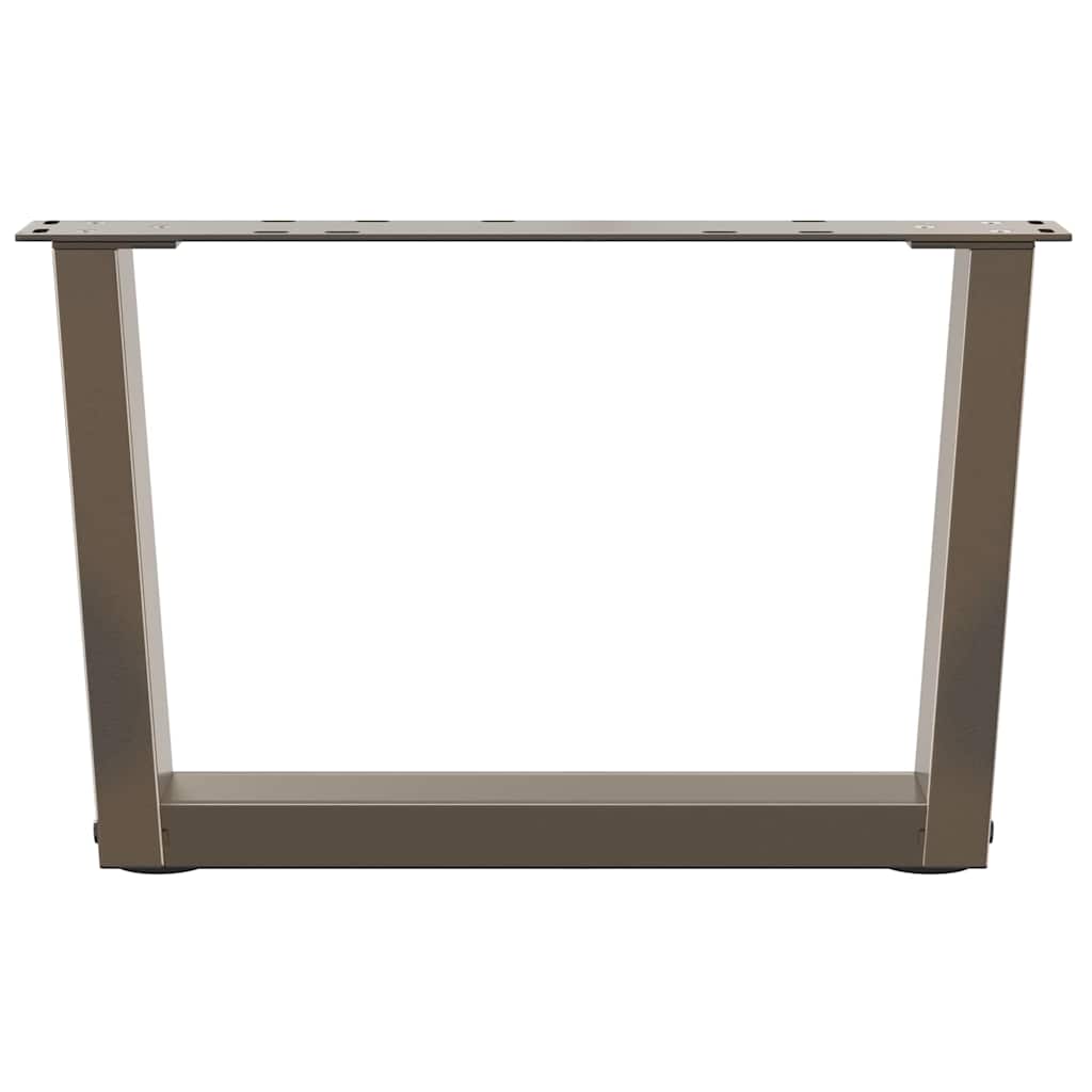 Coffee Table Legs V-Shape 2 pcs Natural Steel 60x(30-31.3) cm Steel