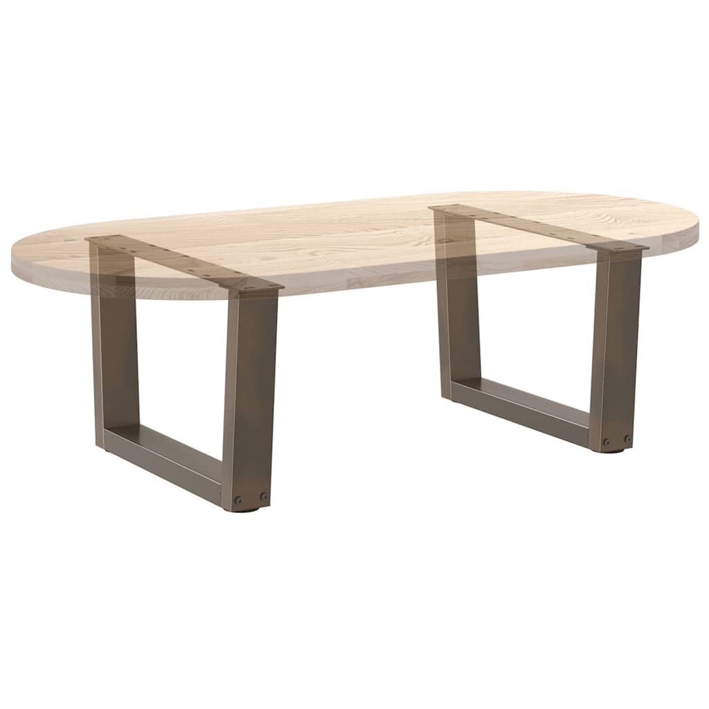 Coffee Table Legs V-Shape 2 pcs Natural Steel 60x(30-31.3) cm Steel