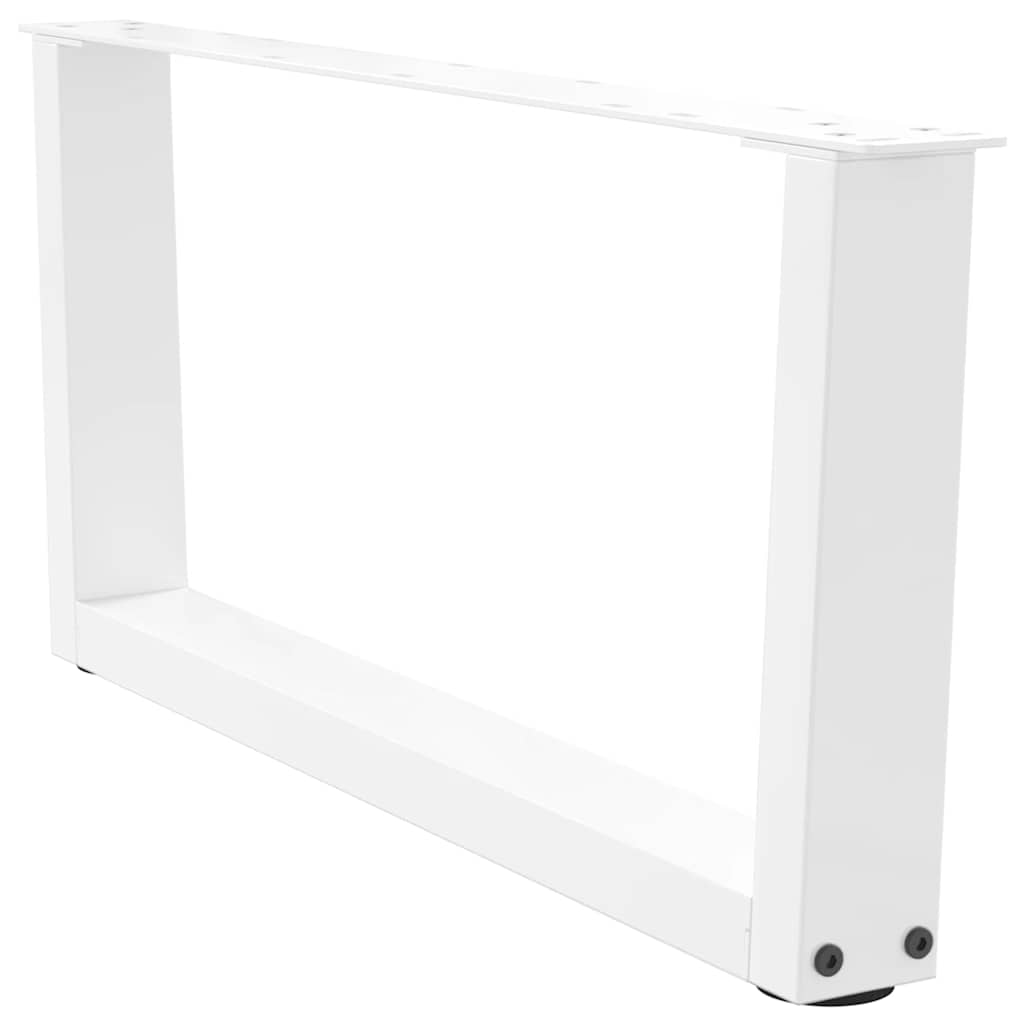 Coffee Table Legs V-Shape 2 pcs White 70x(30-31.3) cm Steel
