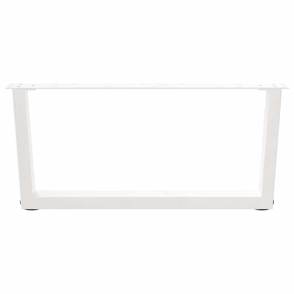 Coffee Table Legs V-Shape 2 pcs White 70x(30-31.3) cm Steel