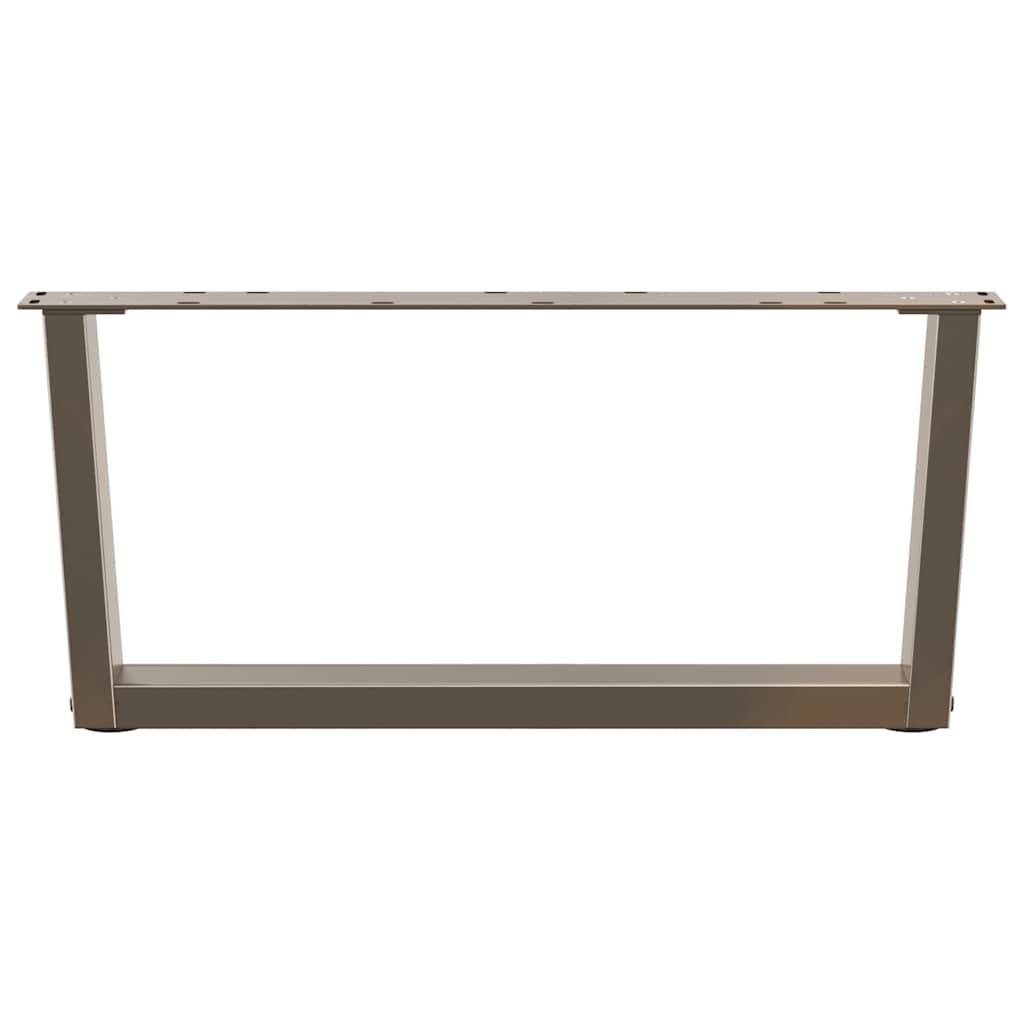 Coffee Table Legs V-Shape 2 pcs Natural Steel 70x(30-31.3) cm Steel