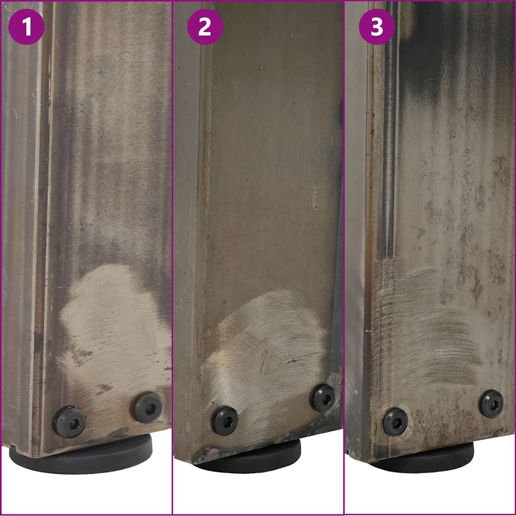 Coffee Table Legs V-Shape 2 pcs Natural Steel 70x(30-31.3) cm Steel