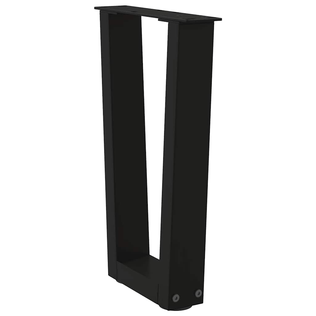 Coffee Table Legs V-Shape 2 pcs Black 28x(42-43.3) cm Steel