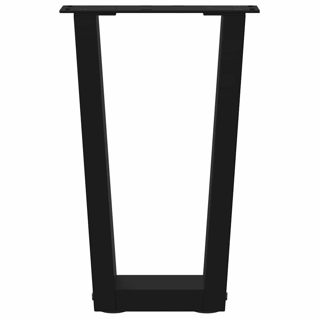 Coffee Table Legs V-Shape 2 pcs Black 28x(42-43.3) cm Steel