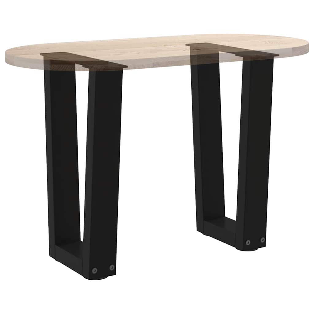 Coffee Table Legs V-Shape 2 pcs Black 28x(42-43.3) cm Steel