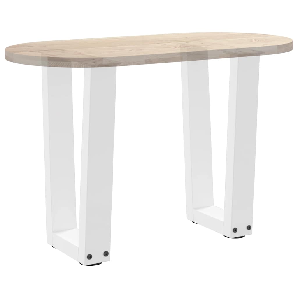 Coffee Table Legs V-Shape 2 pcs White 28x(42-43.3) cm Steel