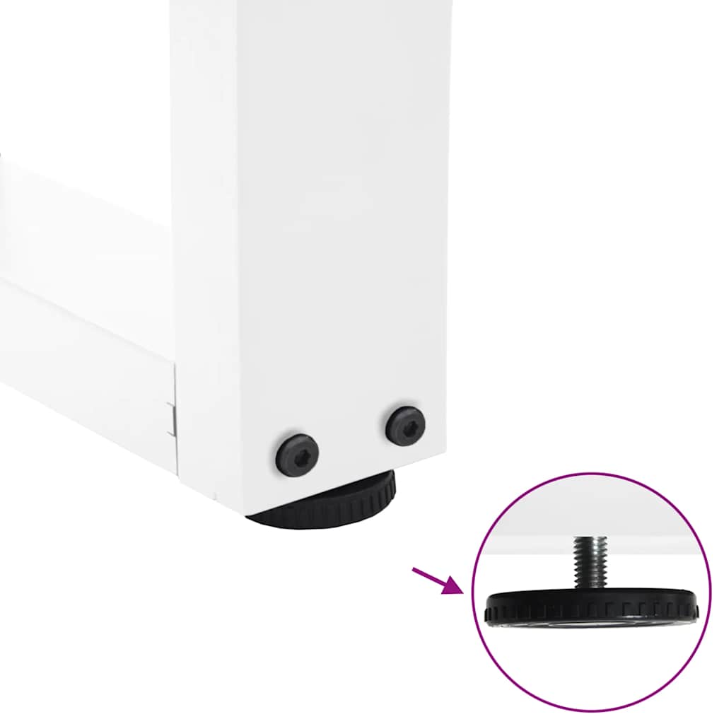 Coffee Table Legs V-Shape 2 pcs White 28x(42-43.3) cm Steel