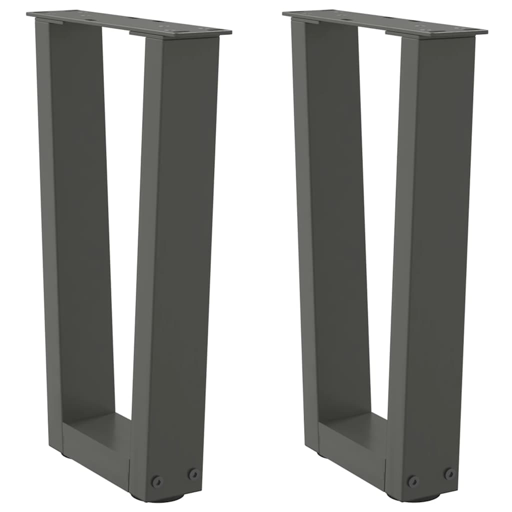 Coffee Table Legs V-Shape 2 pcs Anthracite 28x(42-43.3) cm Steel