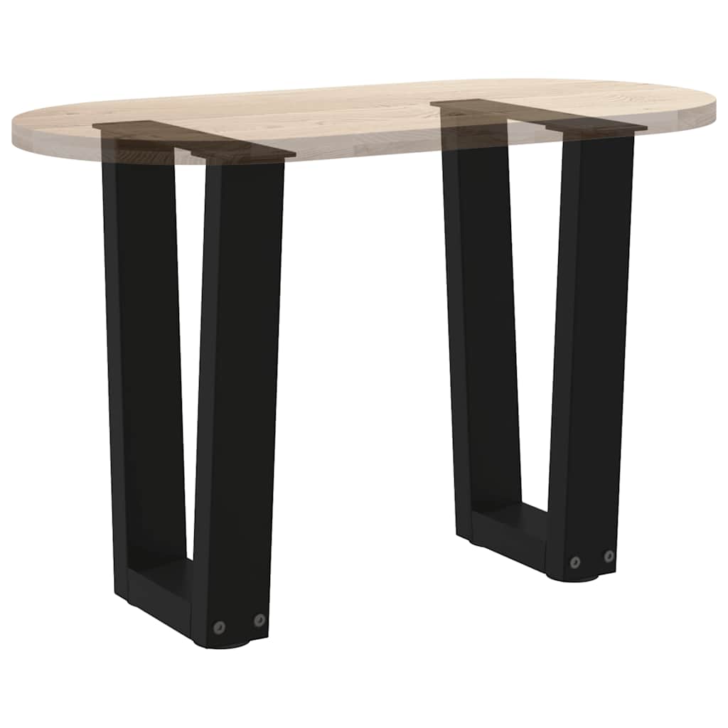 Coffee Table Legs V-Shape 2 pcs Black 38x(42-43.3) cm Steel