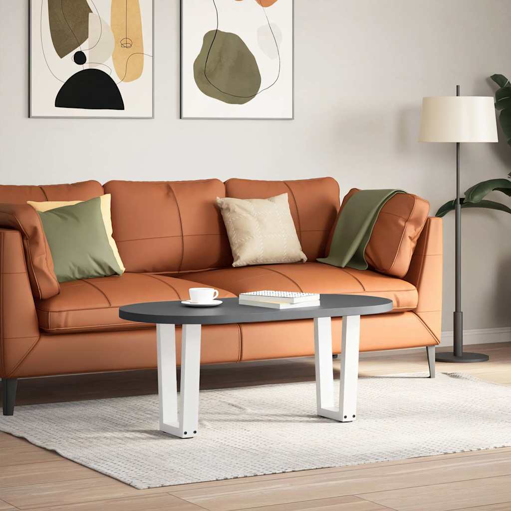 Coffee Table Legs V-Shape 2 pcs White 38x(42-43.3) cm Steel