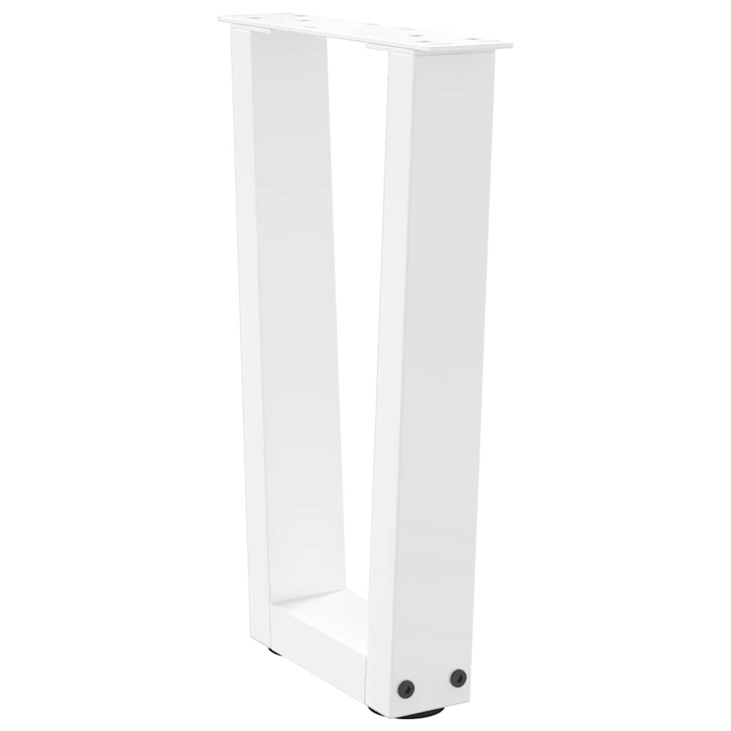 Coffee Table Legs V-Shape 2 pcs White 38x(42-43.3) cm Steel