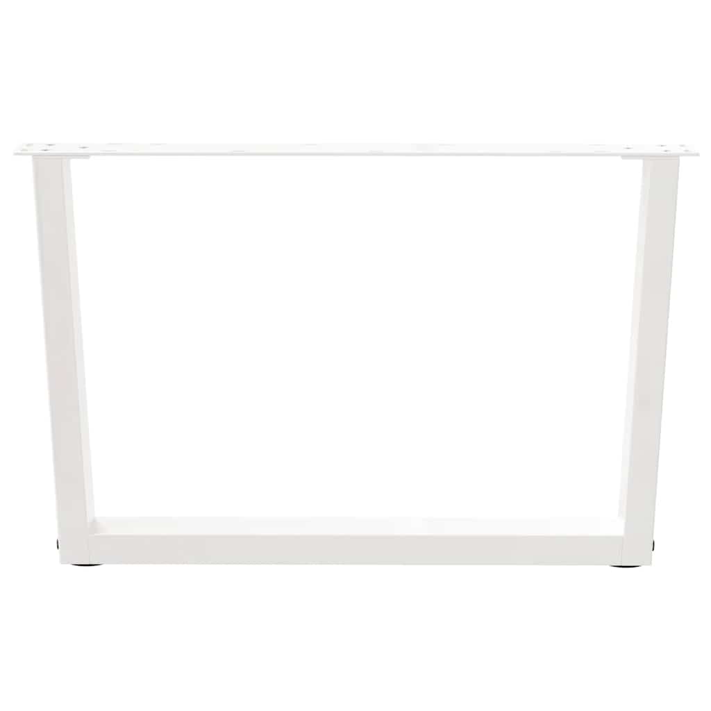 Coffee Table Legs V-Shape 2 pcs White 70x(42-43.3) cm Steel