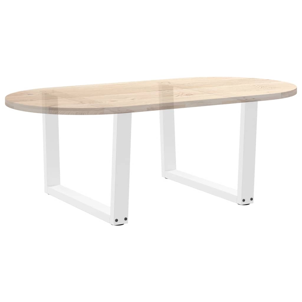 Coffee Table Legs V-Shape 2 pcs White 70x(42-43.3) cm Steel
