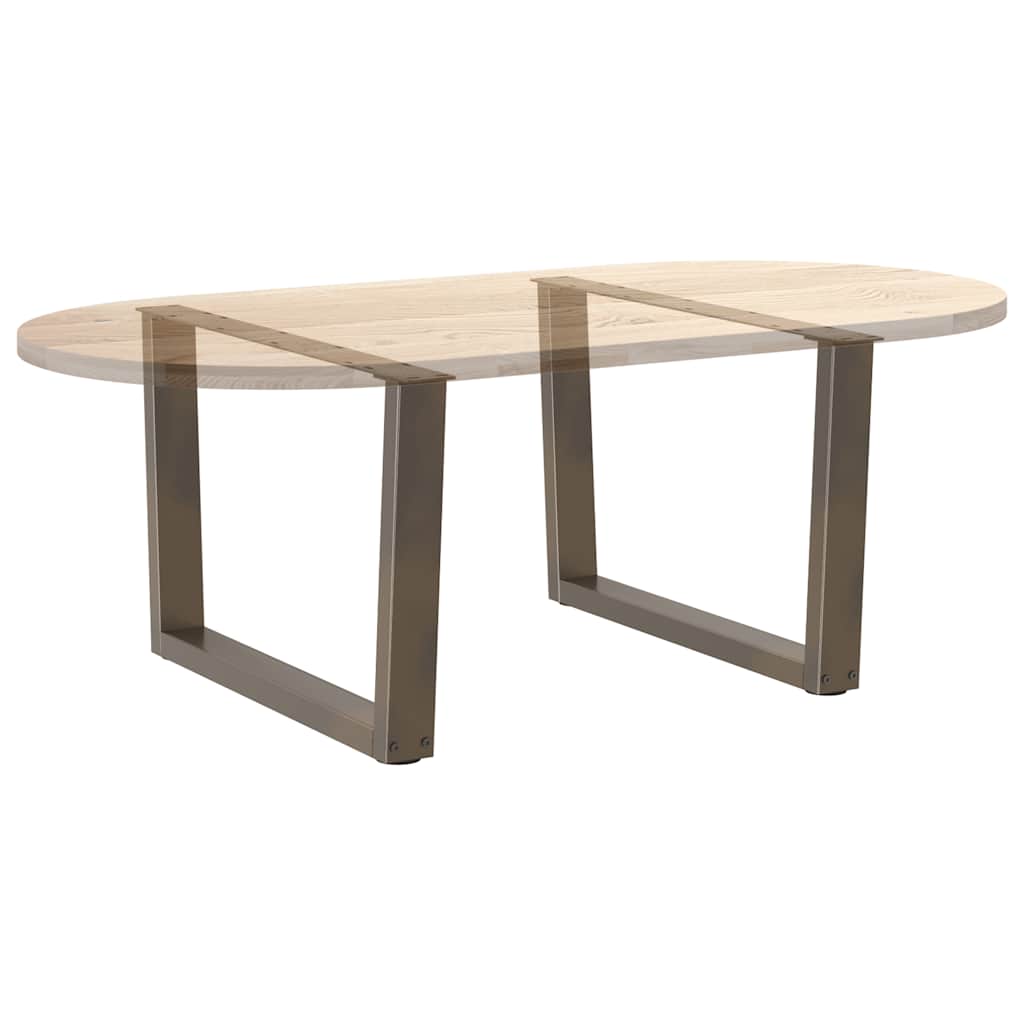 Coffee Table Legs V-Shape 2 pcs Natural Steel 70x(42-43.3) cm Steel