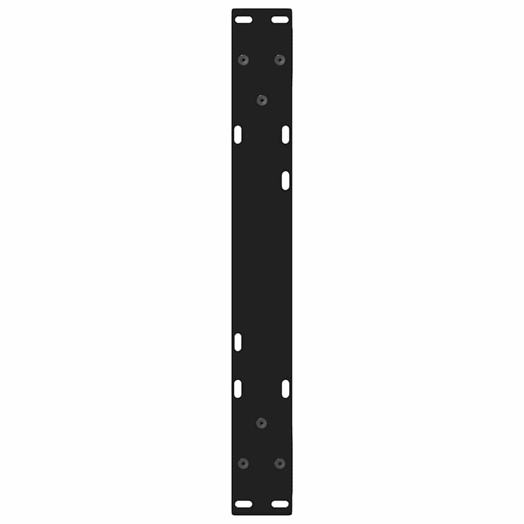 Coffee Table Legs 2 pcs Black 50x(30-31.3) cm Steel