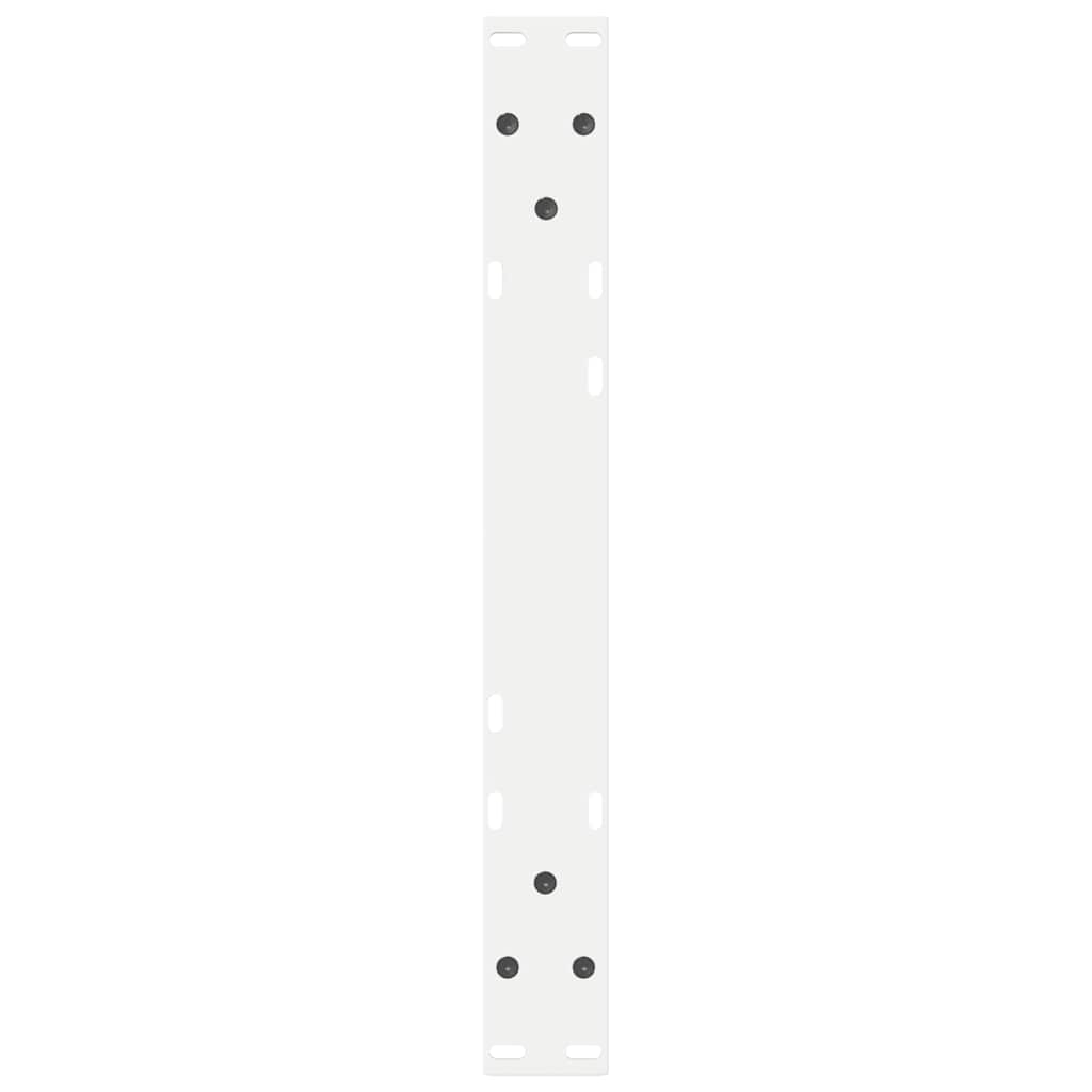 Coffee Table Legs 2 pcs White 50x(30-31.3) cm Steel