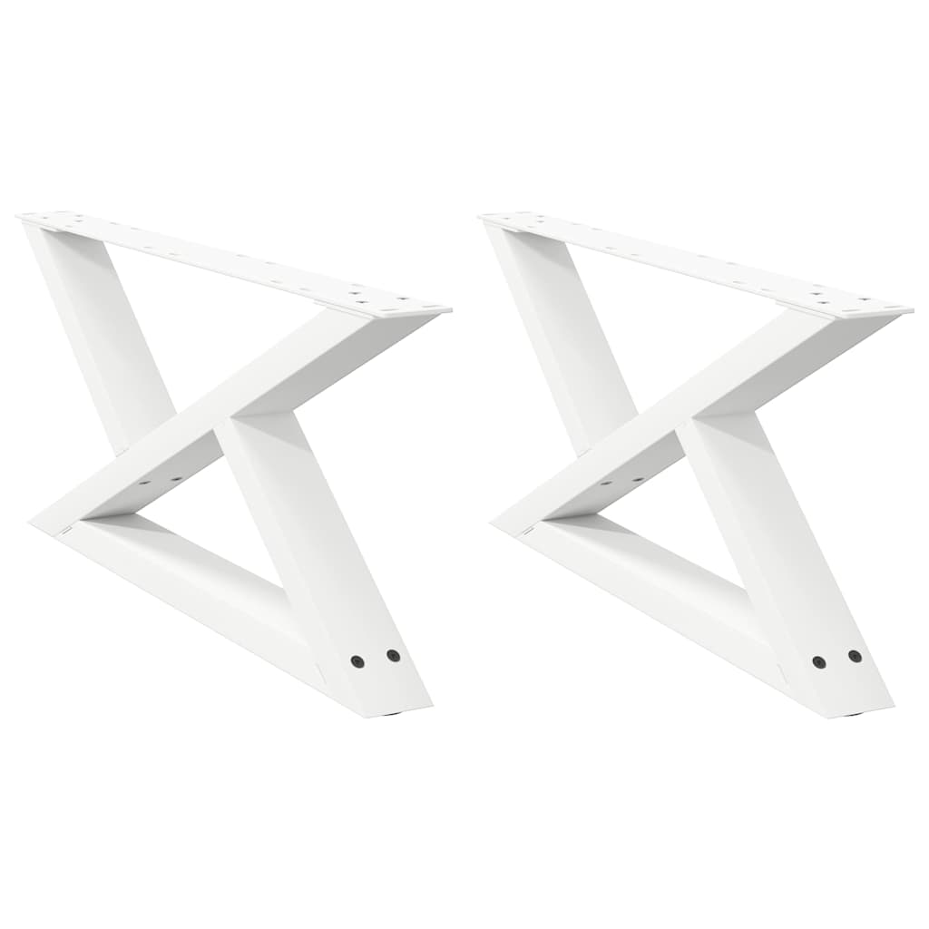 Coffee Table Legs 2 pcs White 70x(30-31.3) cm Steel