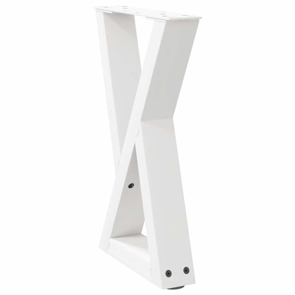 Coffee Table Legs 2 pcs White 28x(42-43.3) cm Steel