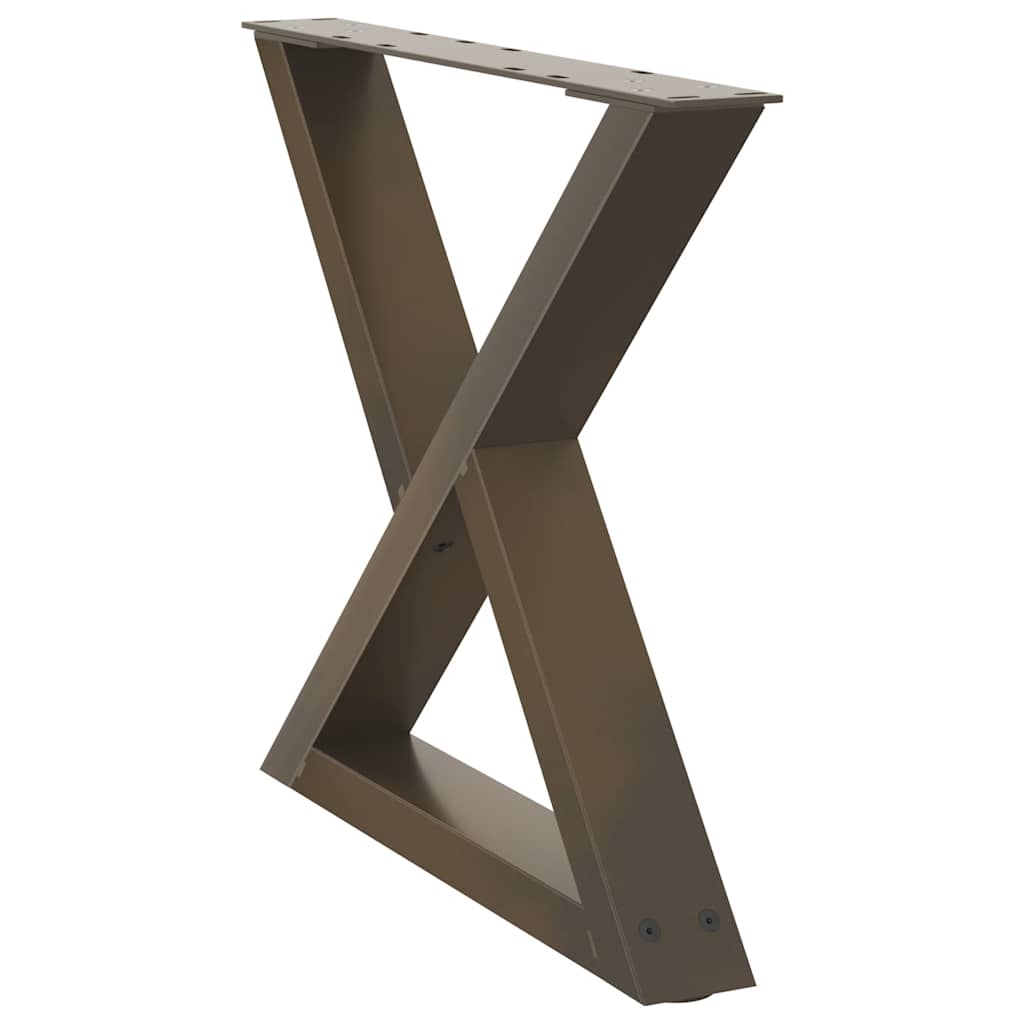 Coffee Table Legs 2 pcs Natural Steel 60x(42-43.3) cm Steel