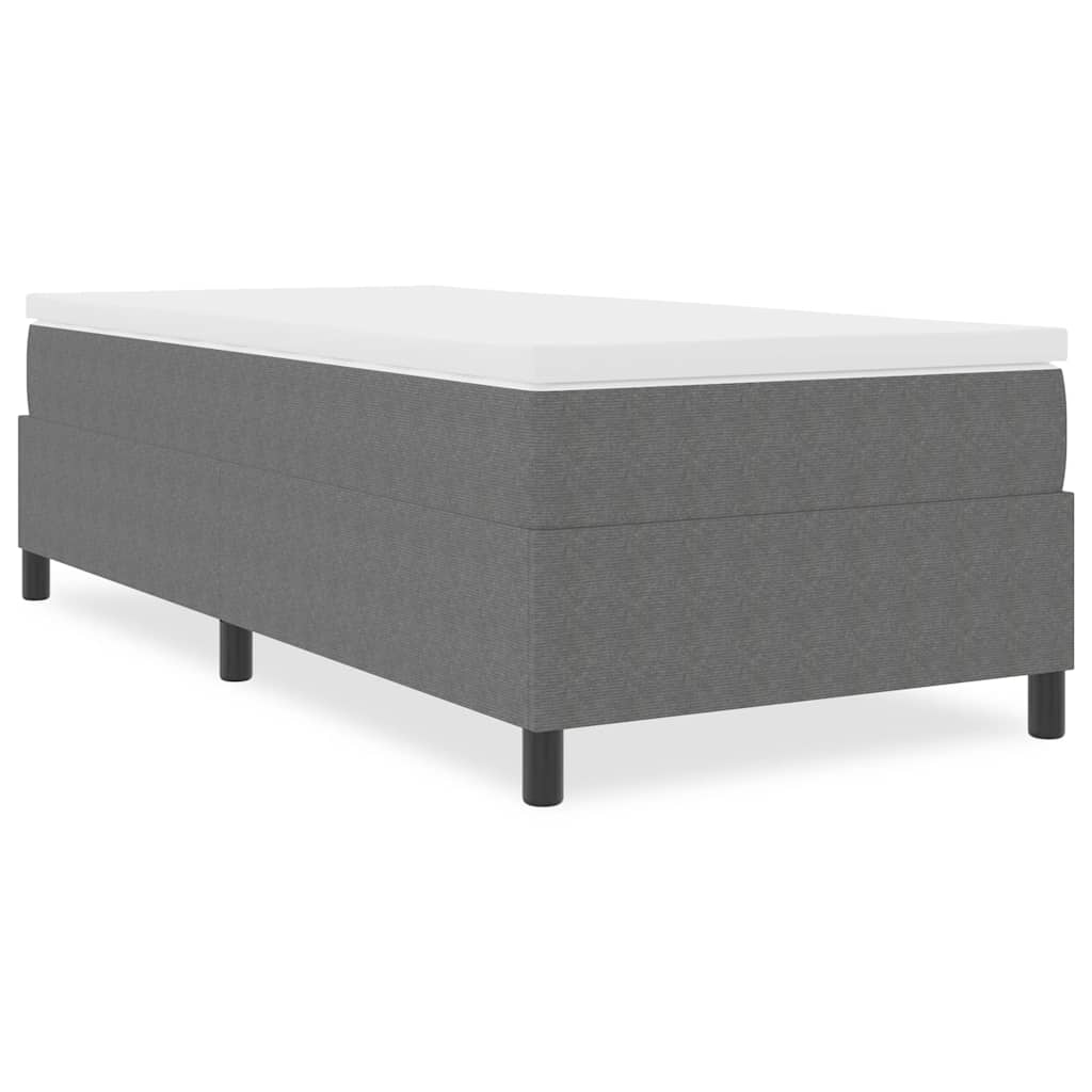 Box Spring Bed Light grey 90 x 190 cm Corduroy fabric