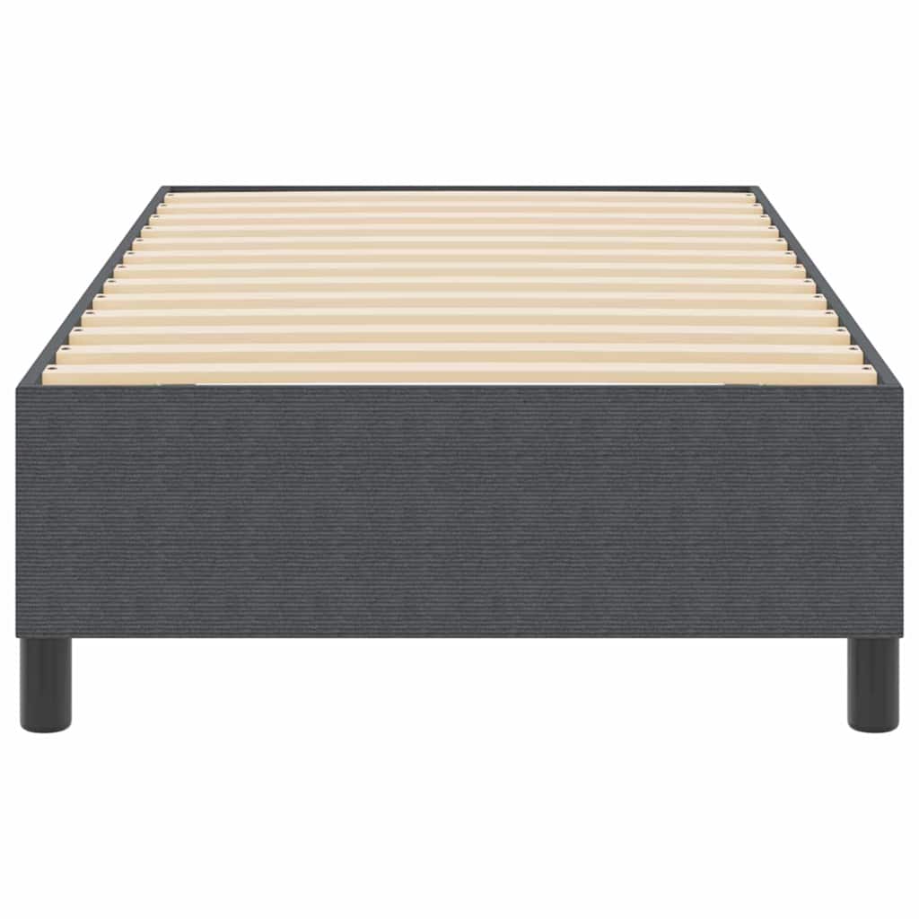 Box Spring Bed Dark grey 90 x 190 cm Corduroy fabric
