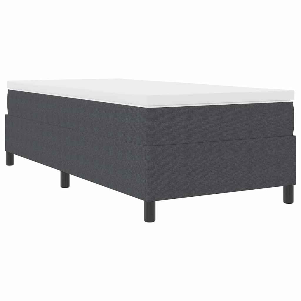 Box Spring Bed Dark grey 90 x 190 cm Corduroy fabric
