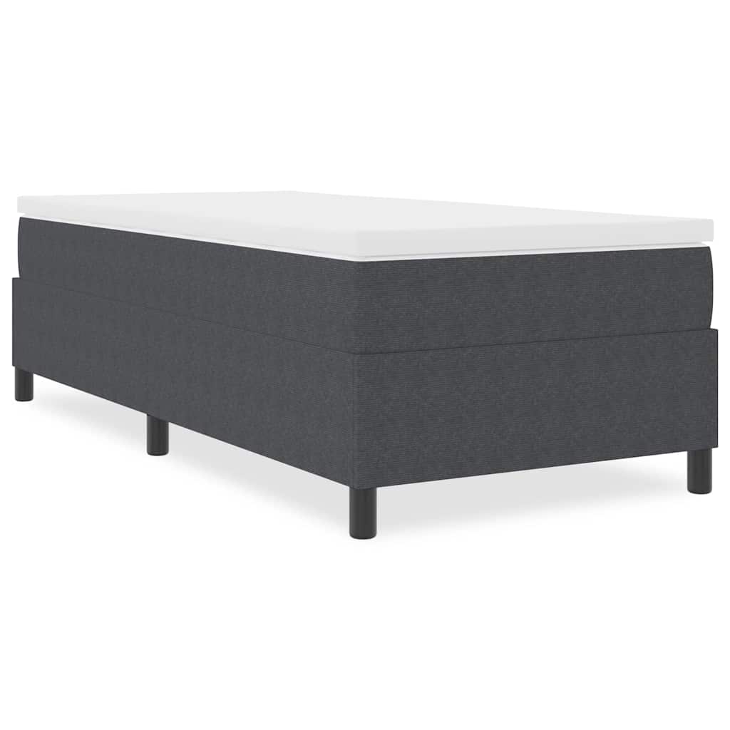 Box Spring Bed Dark grey 90 x 190 cm Corduroy fabric