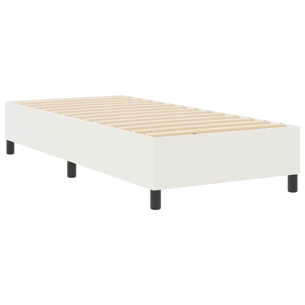 Box Spring Bed Cream 90 x 190 cm Corduroy fabric