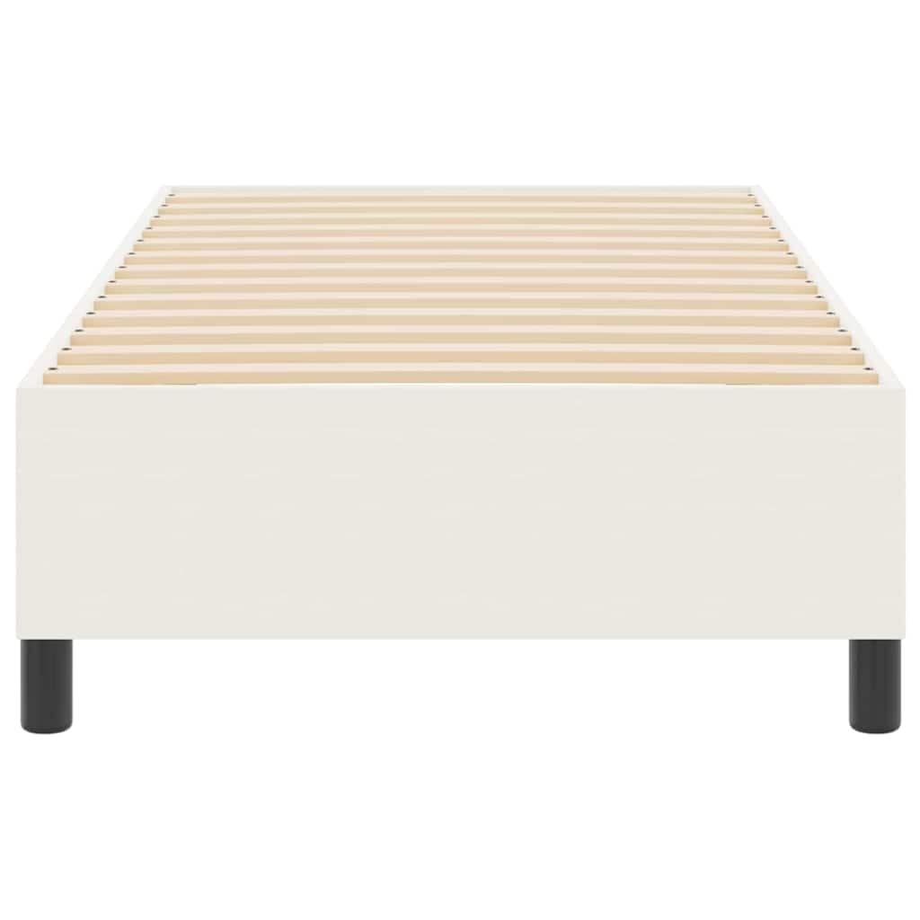 Box Spring Bed Cream 90 x 190 cm Corduroy fabric