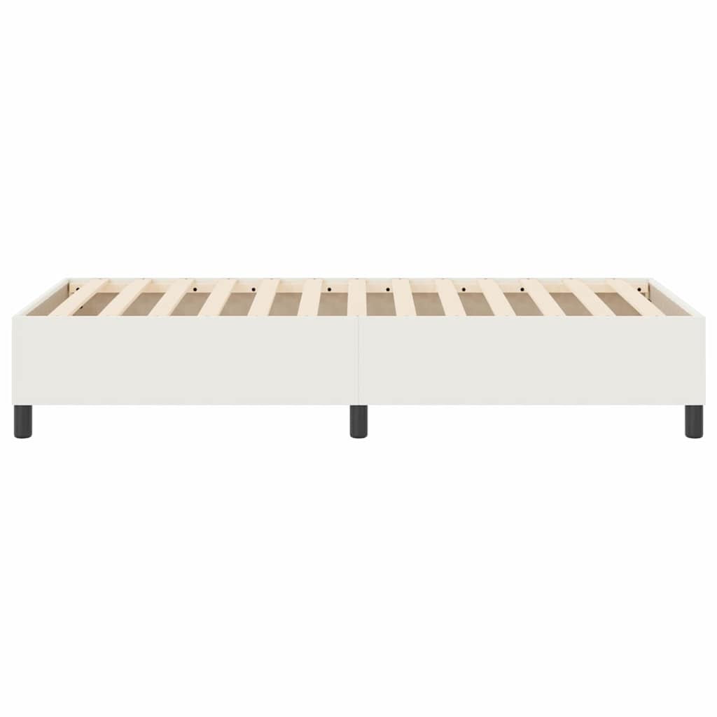 Box Spring Bed Cream 100 x 200 cm Corduroy fabric