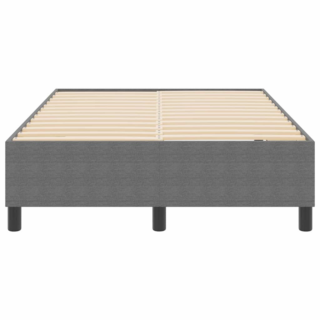 Box Spring Bed Light grey 120 x 190 cm Corduroy fabric