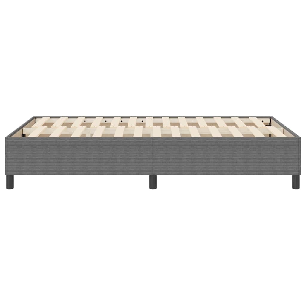 Box Spring Bed Light grey 120 x 190 cm Corduroy fabric