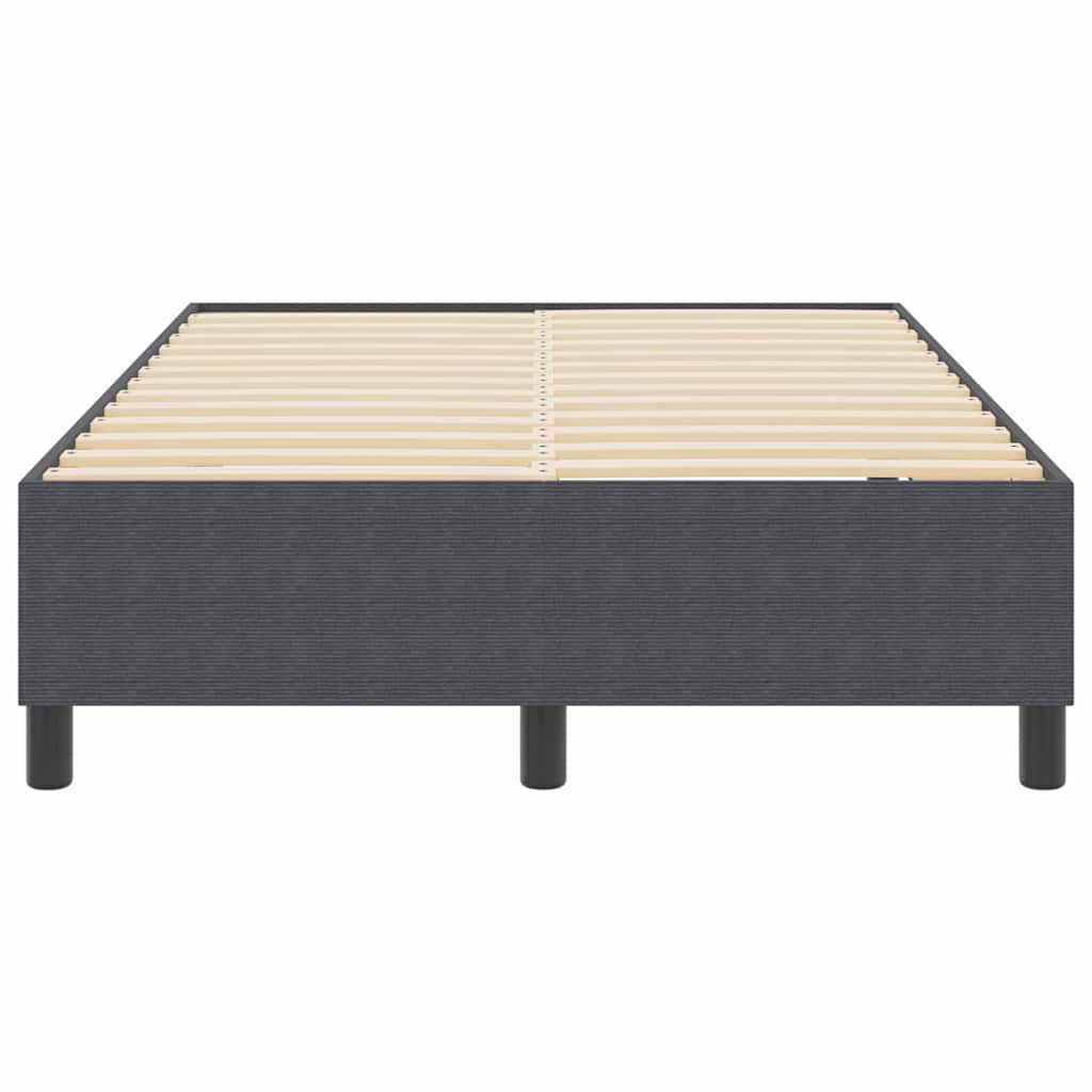 Box Spring Bed Dark grey 120 x 190 cm Corduroy fabric