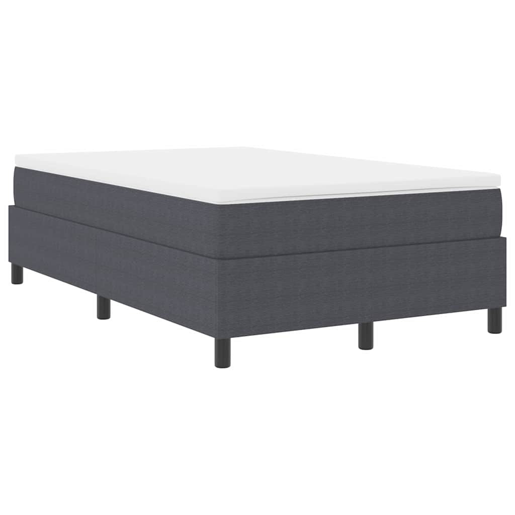 Box Spring Bed Dark grey 120 x 190 cm Corduroy fabric