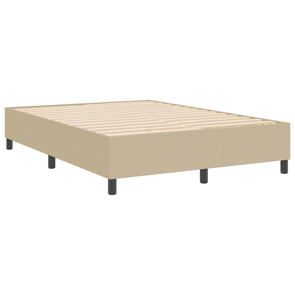 Box Spring Bed Grey Green 140 x 190 cm Corduroy fabric